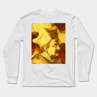 Lorenzo Valla Golden Portrait | Lorenzo Valla Artwork 9 Long Sleeve T-Shirt